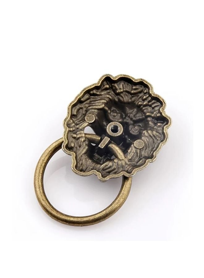 Bronze Lion Head Furniture Ring Handle Vintage Elegant Home Decor - Image 3