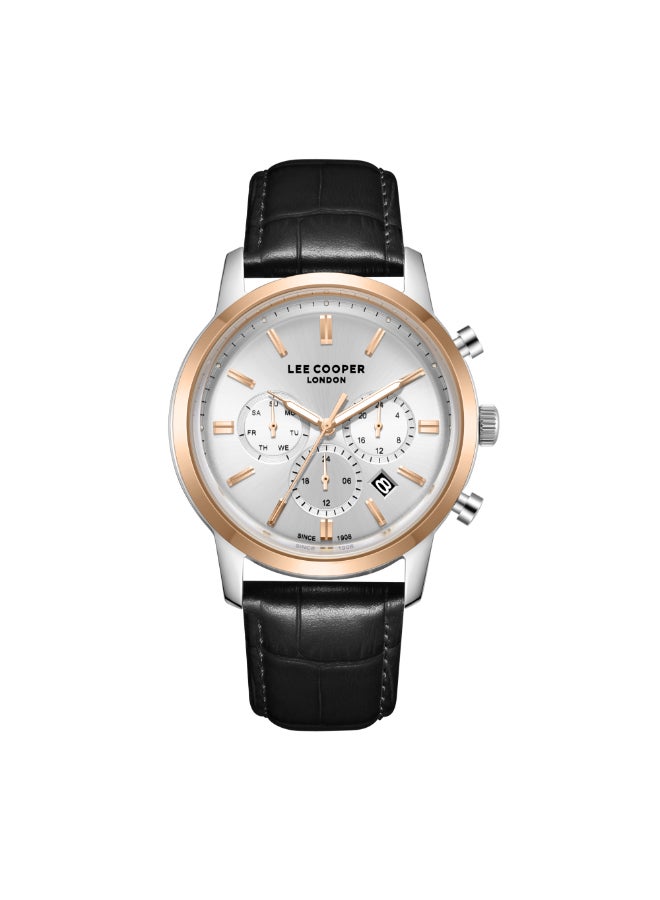 لي كوبر ساعة رجالية جلدية متعددة الوظائف . -  مم - Image 1