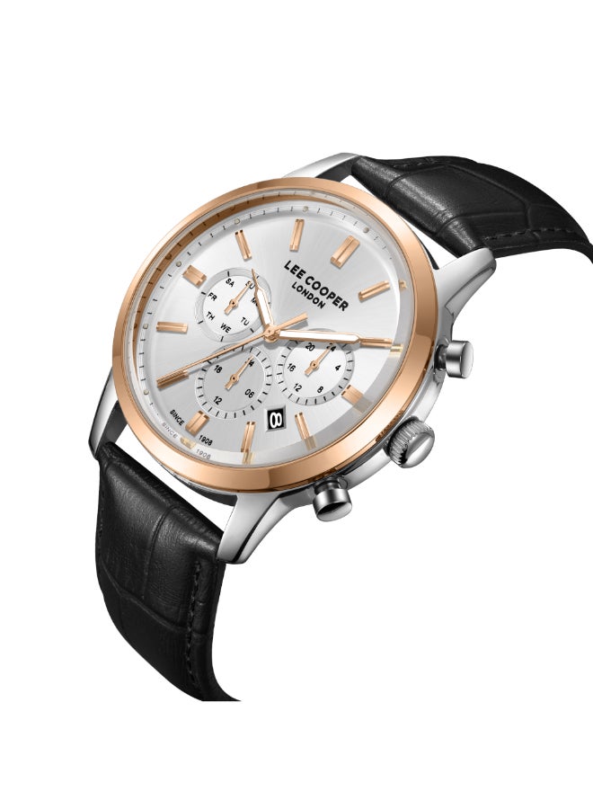 لي كوبر ساعة رجالية جلدية متعددة الوظائف . -  مم - Image 2