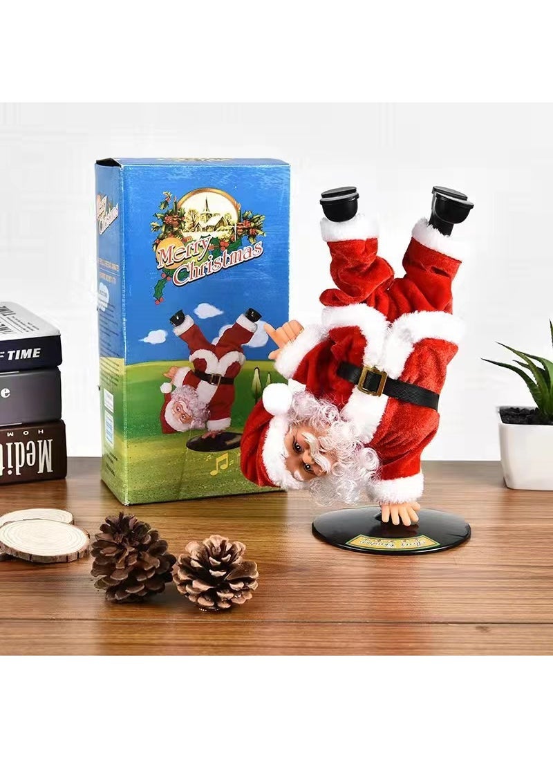 1 x 5 pcs Climbing Santa Claus Christmas Decor Gift Inverted Spinning Old Man 