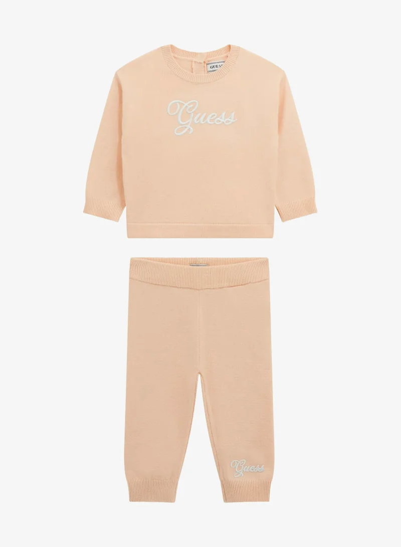 GUESS Kids Crew Neck Top and Sweater Pant Sets