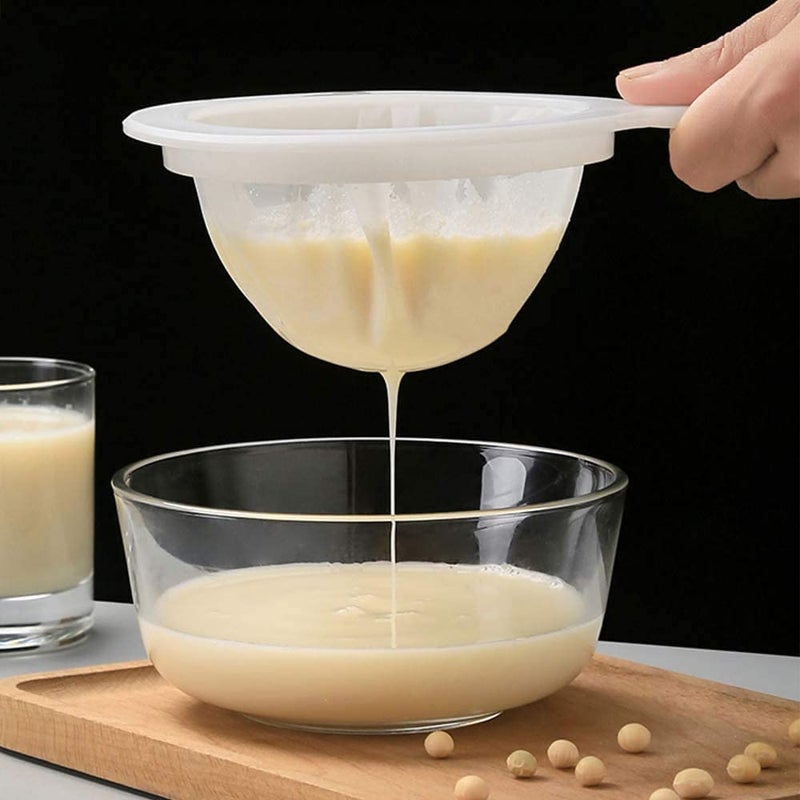 ZOOV Food Filter Mesh Soy Milk Filter Compatible Kitchen Funnel for Filtering Juice, Wine, Milk, Soy Milk Strainer 2pcs Set - Image 1