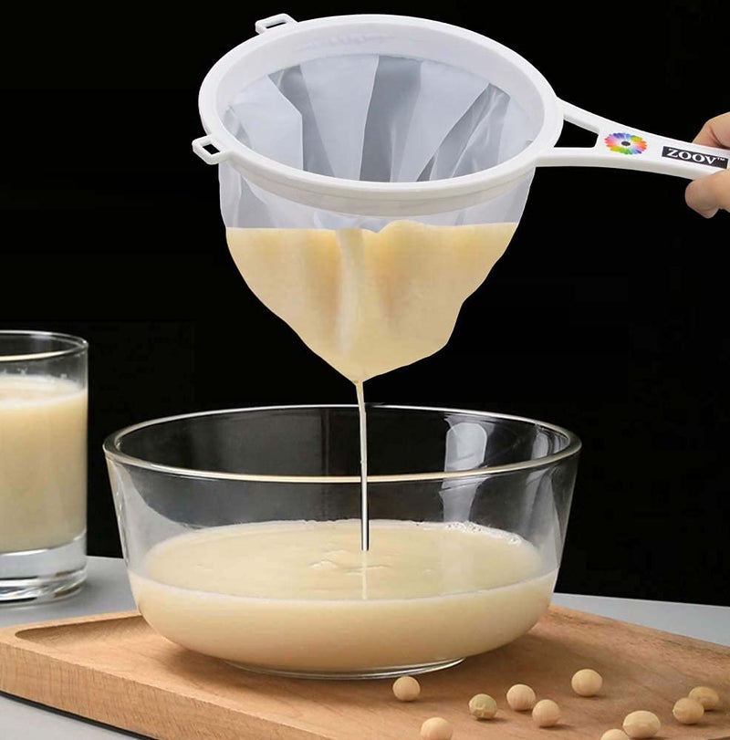 ZOOV Food Filter Mesh Soy Milk Filter Compatible Kitchen Funnel for Filtering Juice, Wine, Milk, Soy Milk Strainer 2pcs Set - Image 5