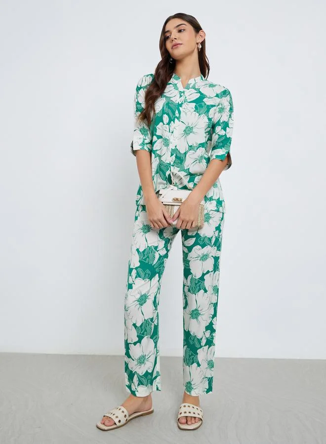 Maxim Creation Maxim Creation Women Floral Print Top and Pants Co-Ords