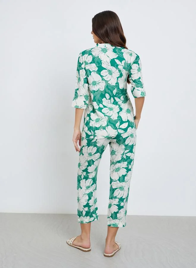 Styli Styli Women Floral Print Top and Pants Co-Ords