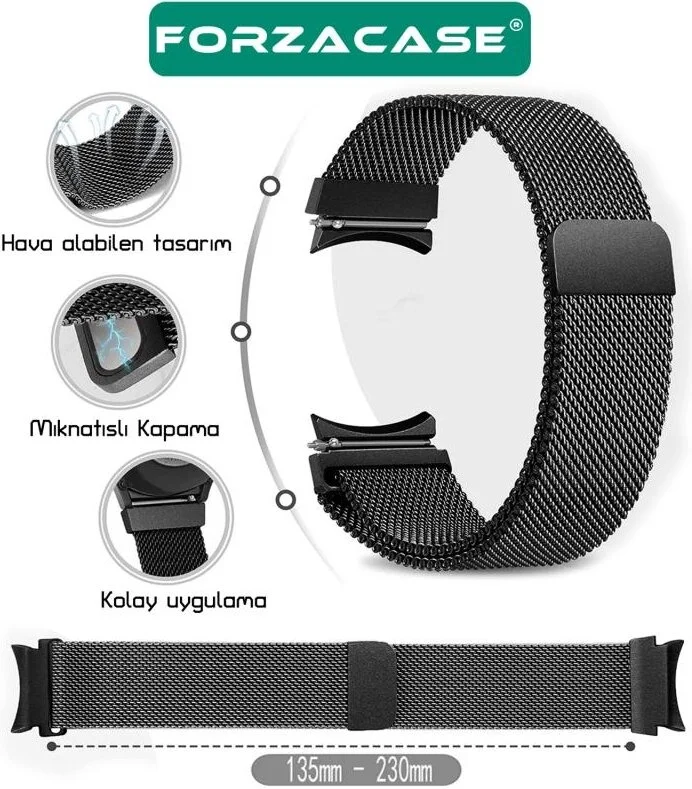 فورزاكاس Metal Magnetic Strap Compatible with Samsung Galaxy Watch7 40MM - FC302