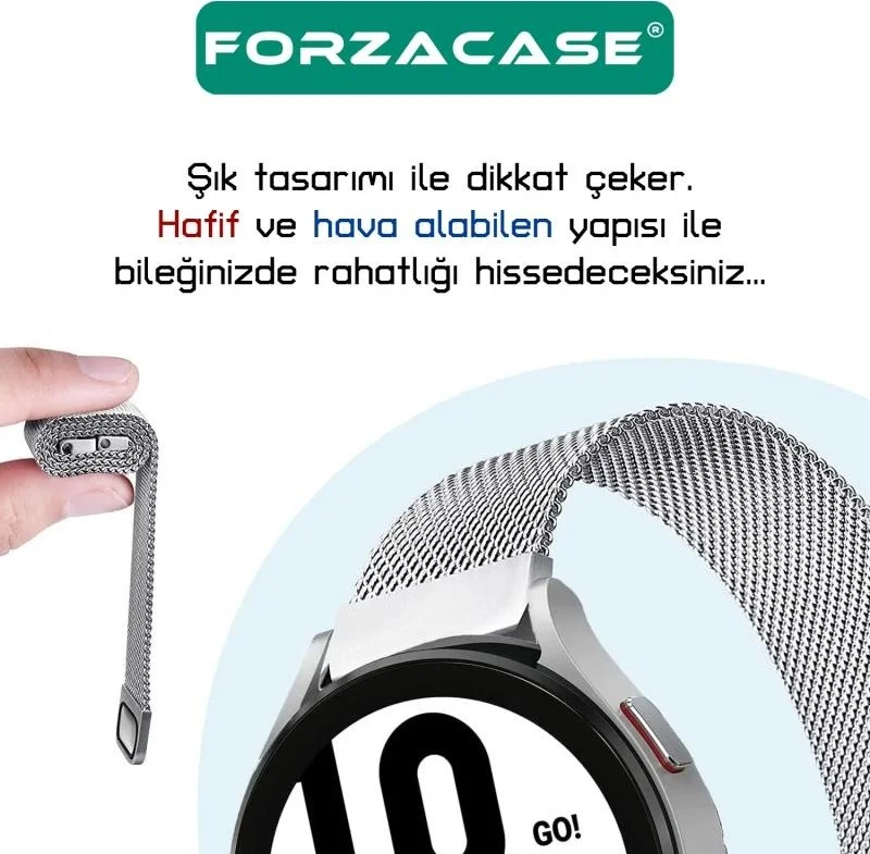 فورزاكاس Metal Magnetic Strap Compatible with Samsung Galaxy Watch7 40MM - FC302