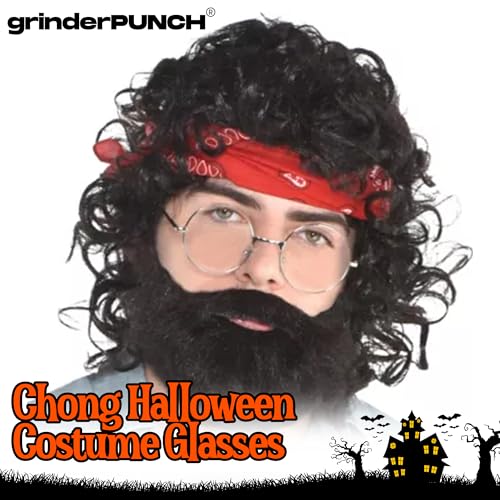 grinderPUNCH - Non-Prescription Round Circle Frame Clear Lens Glasses Large Gold - Image 5