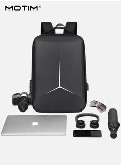 Motim Business Travel EVA Laptop Backpack, 15.6 inch Anti-Theft Waterproof Computer Bag with USB Charging Port and Password Lock, College School Backpack, 35 L  - Image 2