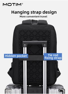 Motim Business Travel EVA Laptop Backpack, 15.6 inch Anti-Theft Waterproof Computer Bag with USB Charging Port and Password Lock, College School Backpack, 35 L  - Image 5