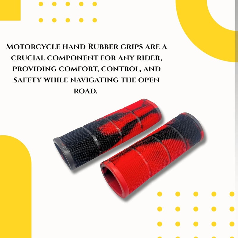 ZENITH New Universal Scooty, Motorcycle Soft Rubber Handle Grip Cover, Non-Slip Design, Durable Comfort for Honda Activa,Yamaha, Bajaj, Hero (Red & Black Handle Grip + Break Cover + Gear Cover) - Image 4
