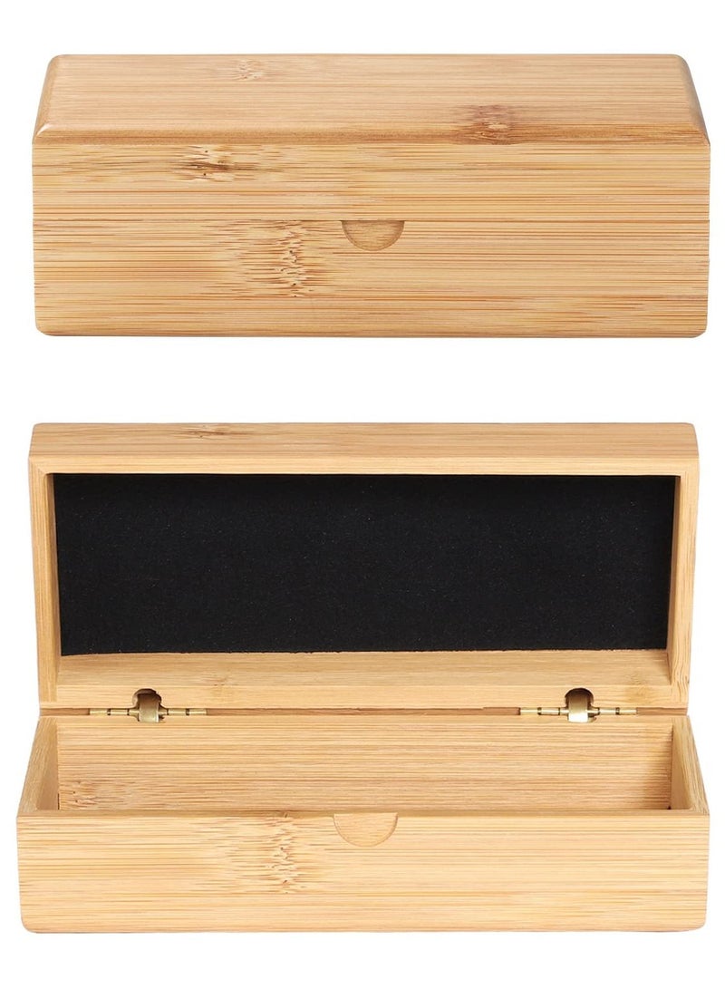 NIBEMINENT Sunglasses Case,Bamboo Wood Box for Eyeglasses,Eyewear Case(Glasses is Not Included) - Image 1