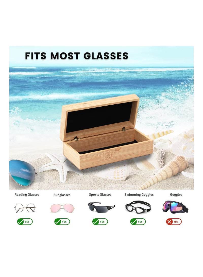 NIBEMINENT Sunglasses Case,Bamboo Wood Box for Eyeglasses,Eyewear Case(Glasses is Not Included) - Image 5