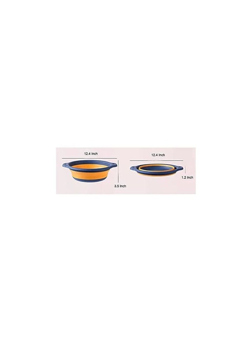 Excefore Collapsible Wash Basin, Multiuse Dish Pans, Foldable Portable Dish Tub,Space Saving Plastic Washtub Dish Tub Laundry tub, Also Used for Camping Dish Washing Tub and RV Sink (Blue)  - Image 2