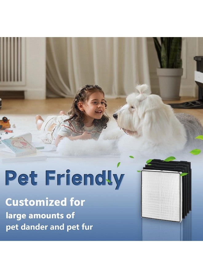 Funmit HEPA Filter Replacement for Whirlpool Whispure Air Purifier AP450 AP510 AP51030K AP51030KB AP45030K WP500 WP1000 1183054K 8171434K, Funmit 1 True HEPA Filter + 4 Activated Carbon Filter - Image 3