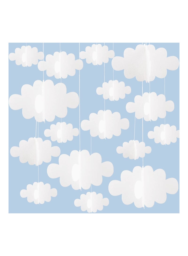 16 Pcs 3D Cloud Decorations Hanging Clouds for Ceiling Artificial Clouds Props Fake Cloud Ornaments Wall Decor Clouds Imitation Decorations - Image 1