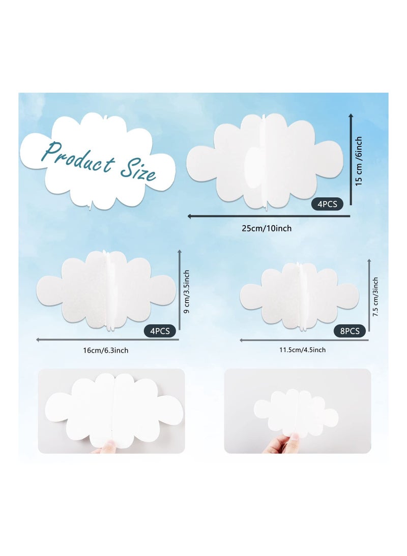 16 Pcs 3D Cloud Decorations Hanging Clouds for Ceiling Artificial Clouds Props Fake Cloud Ornaments Wall Decor Clouds Imitation Decorations - Image 3