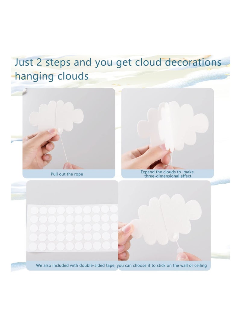 16 Pcs 3D Cloud Decorations Hanging Clouds for Ceiling Artificial Clouds Props Fake Cloud Ornaments Wall Decor Clouds Imitation Decorations - Image 4