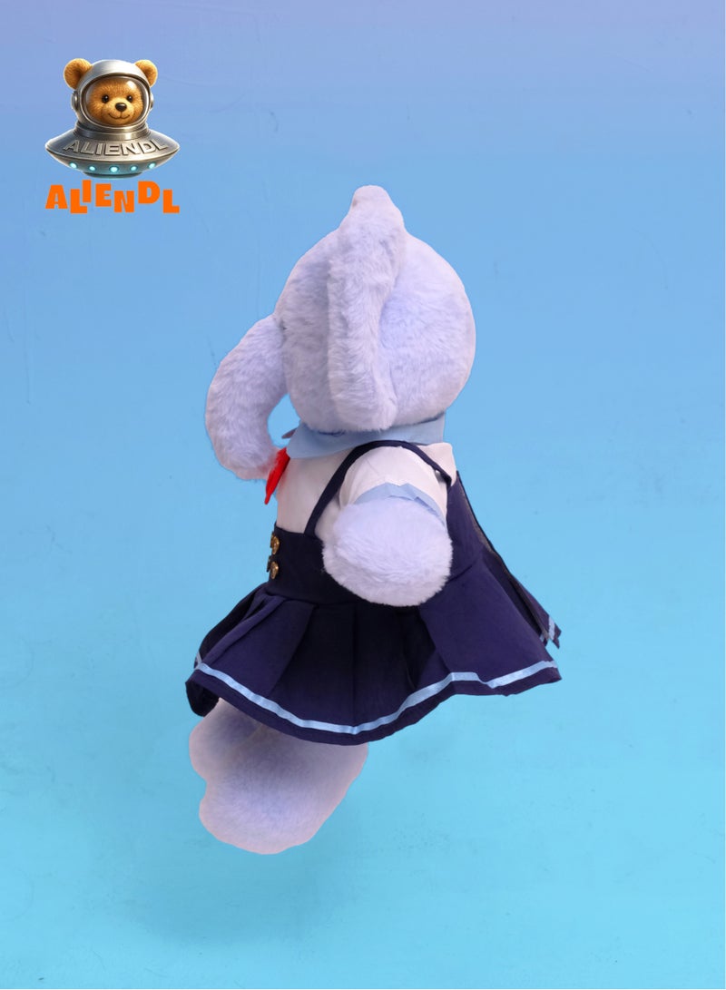 ALIENDL Gentle Elephant – Plush Elephant Stuffed Animal Toy for Baby Kids, Soft Cute Elephant Dress Doll Gift Set with Removable Clothes & Pouch, Perfect Gift for Kids, Girls, Friends & Couples - Image 3