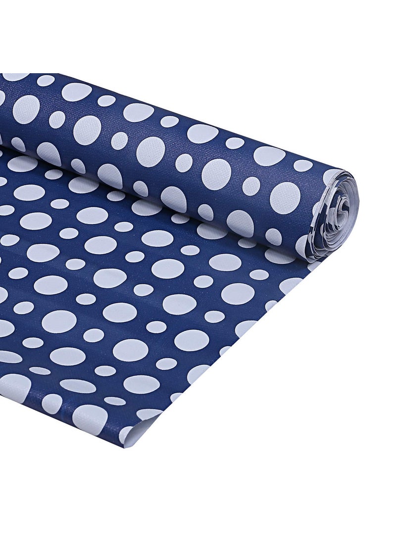 Kuber Industries Kuber Industries Polka Dots Design PVC Wardrobe Kitchen Drawer Cupboard Cabinet Shelf Mat, Shelf Liner 5 Mtr (Blue) - CTKTC040169  - Image 3