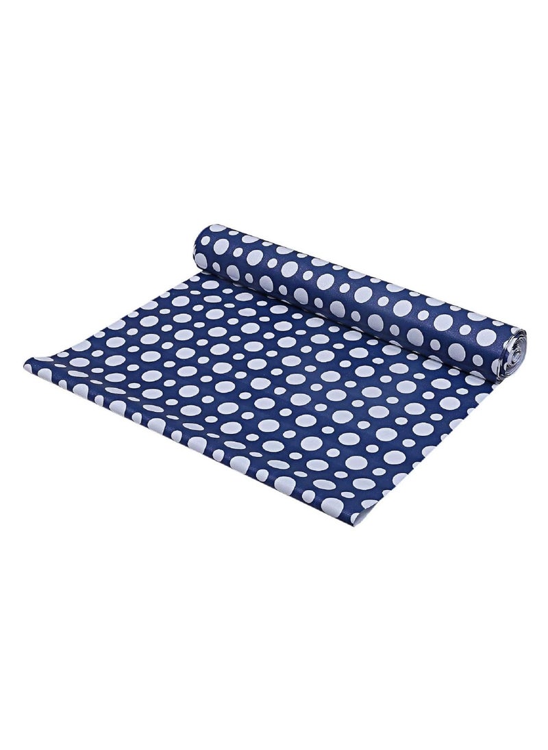 Kuber Industries Kuber Industries Polka Dots Design PVC Wardrobe Kitchen Drawer Cupboard Cabinet Shelf Mat, Shelf Liner 5 Mtr (Blue) - CTKTC040169  - Image 1