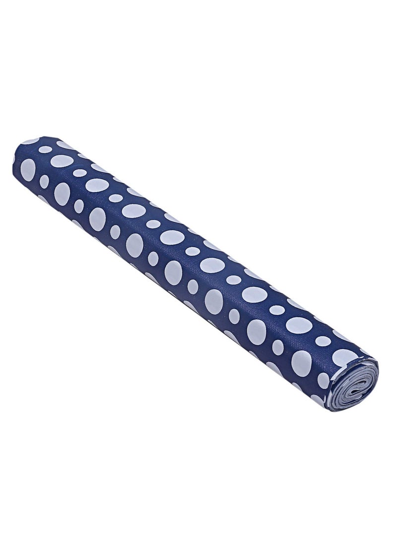 Kuber Industries Kuber Industries Polka Dots Design PVC Wardrobe Kitchen Drawer Cupboard Cabinet Shelf Mat, Shelf Liner 5 Mtr (Blue) - CTKTC040169  - Image 2