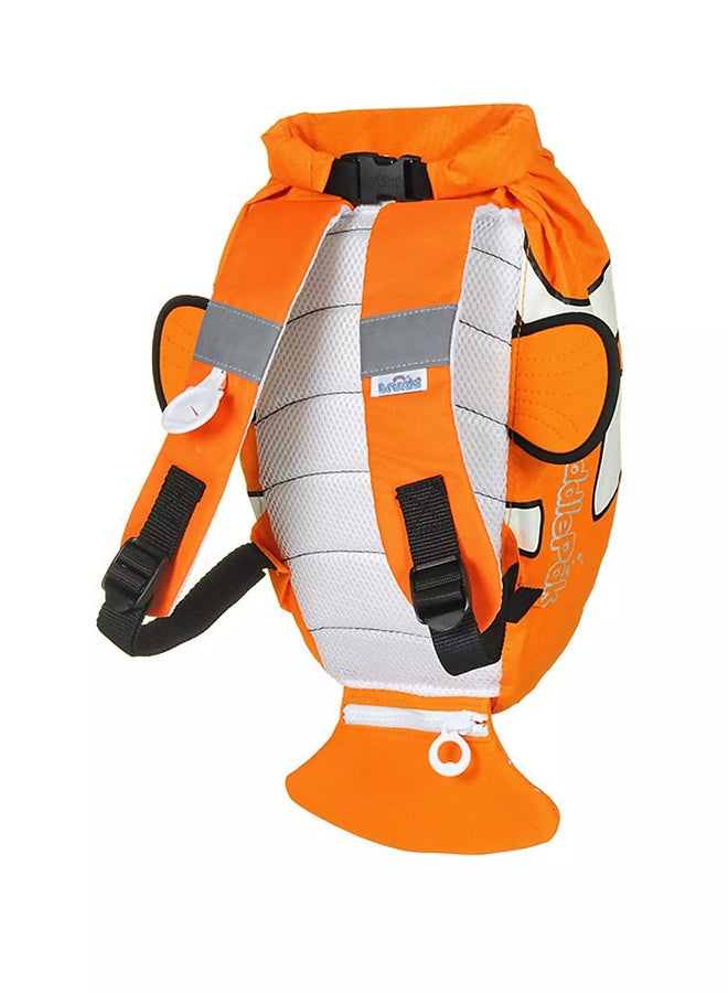 Trunki PaddlePak Chuckles Clown Fish Orange Waterproof Swim Bag for Kids, Roll-Top Beach Backpack with 7.5L Water-Resistant Storage - Image 2
