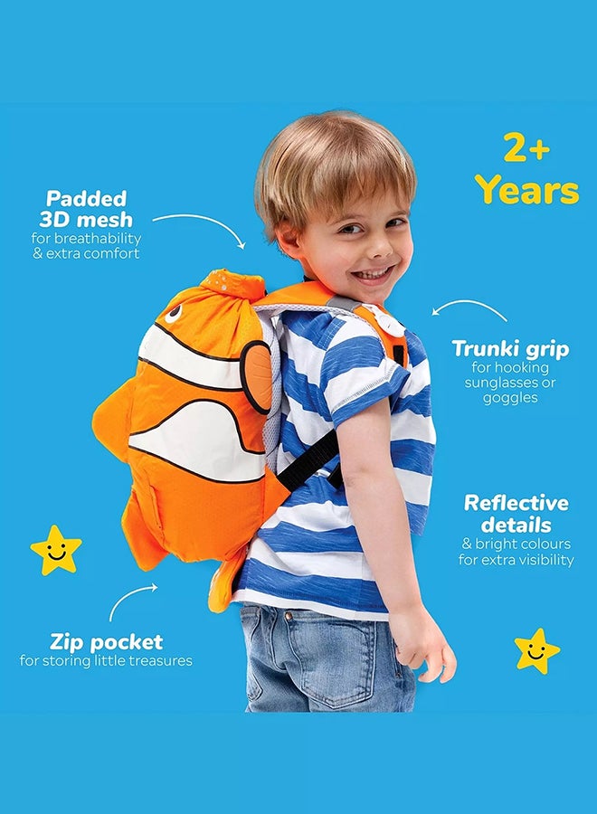 Trunki PaddlePak Chuckles Clown Fish Orange Waterproof Swim Bag for Kids, Roll-Top Beach Backpack with 7.5L Water-Resistant Storage - Image 5