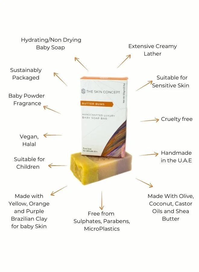 The Skin Concept  The Skin Concept Artisanal Soap Bar - Butter - Handmade, Vegan for Women | Best Price UAE