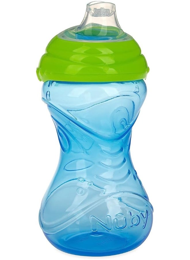 Nuby - Nuby Clik-It Soft Spout No-Spill Easy Grip Sippy Cup for Boys - 3 Count (Pack of 1) 10 Oz - 6+ Months - Image 1