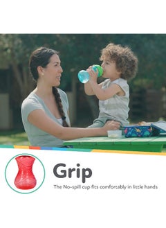 Nuby Nuby Clik-It Soft Spout No-Spill Easy Grip Sippy Cup for Boys - 3 Count (Pack of 1) 10 Oz - 6+ Months  - Image 3