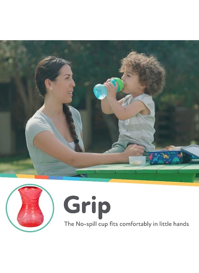 Nuby - Nuby Clik-It Soft Spout No-Spill Easy Grip Sippy Cup for Boys - 3 Count (Pack of 1) 10 Oz - 6+ Months - Image 1
