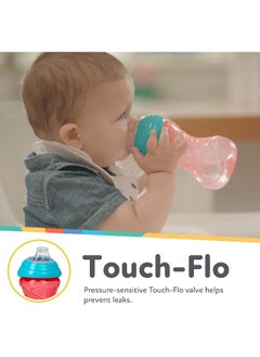 Nuby Nuby Clik-It Soft Spout No-Spill Easy Grip Sippy Cup for Boys - 3 Count (Pack of 1) 10 Oz - 6+ Months  - Image 4