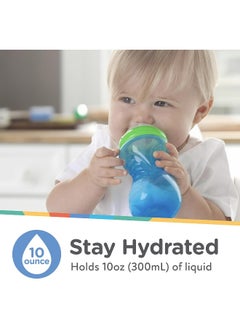 Nuby Nuby Clik-It Soft Spout No-Spill Easy Grip Sippy Cup for Boys - 3 Count (Pack of 1) 10 Oz - 6+ Months  - Image 5