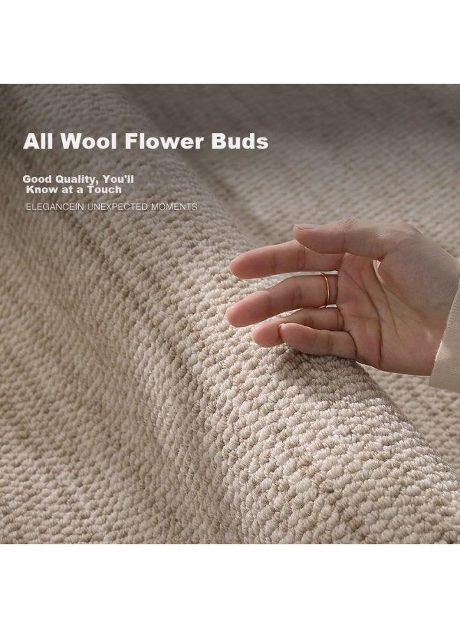Dajiang Bedside Rug, Wool Light Luxury High-end Feel, Bedroom Mat, Bedside Carpet, 60x160cm - Image 2