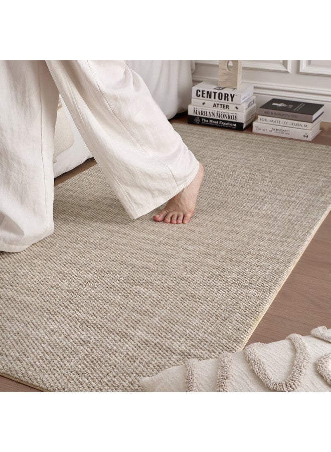 Dajiang Bedside Rug, Wool Light Luxury High-end Feel, Bedroom Mat, Bedside Carpet, 60x160cm - Image 1