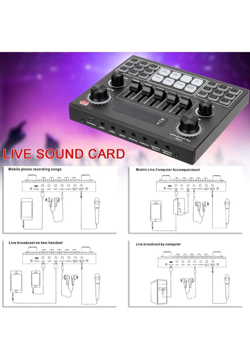 ELTRAZONE BM800 Condenser Microphone Set with V9 Sound Card – Professional Audio Recording Kit - Image 2