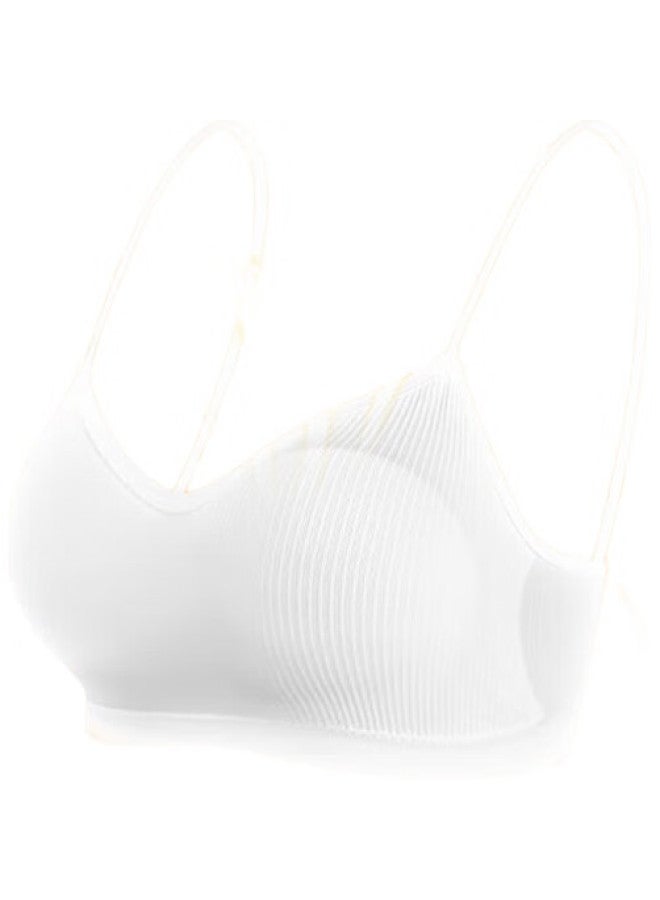 NOLANSEND Nuolanshendi Disposable Bra With Inner Pad, Bandeau, Cotton-Like Feel, Breathable, No-Wash Maternity Underwear, White - Image 1