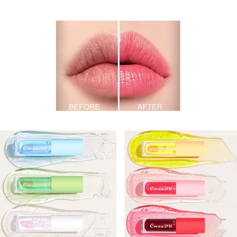Mysense مجموعة مكونة من 6 قطع من ملمع الشفاه للمراهقات، عبوة ملمع شفاه ملون يتغير لونه، مجموعة ملمع شفاه مرطبة لالفتيات والأطفال والنساء - Image 3