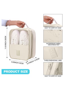 Excefore 4 Pcs Shoe Bags for Travel Holds 3 Pair of Shoes Portable Shoe Storage Pouch Waterproof Shoe Packing Cubes with Handle Shoe Organizer Travel for Suitcase Daily Use, Classic Colors  - Image 2