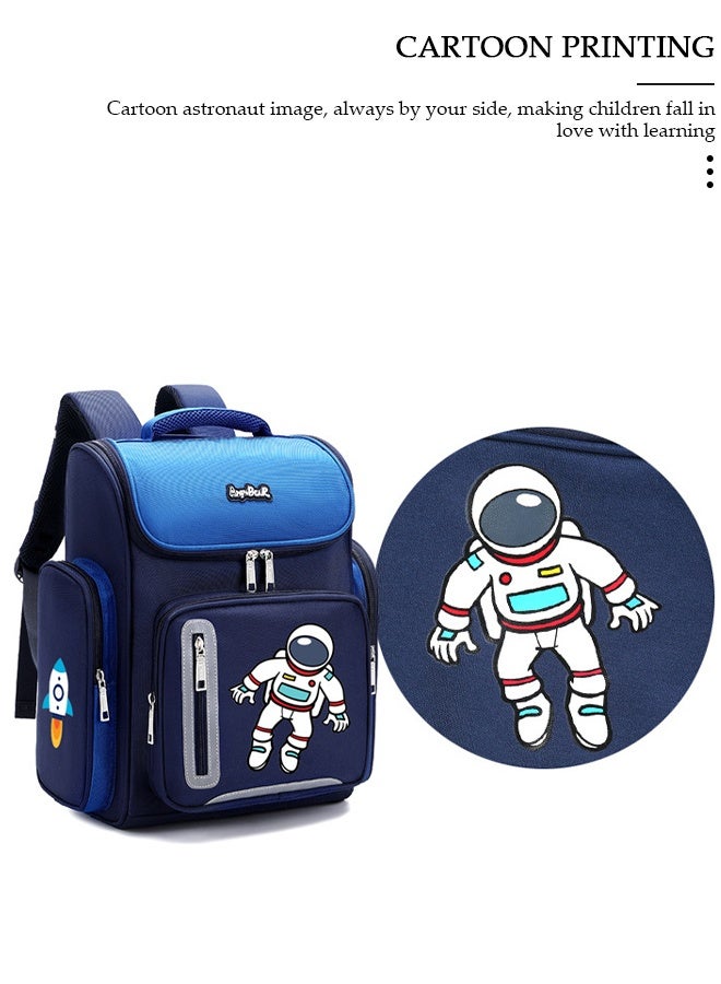 DUNISO حقيبة ظهر مدرسية للأولاد مع مقلمة حقيبة كتب مقاومة للماء مع مقصورات للمراهقين والأطفال الصغار وطلاب المدارس الابتدائية وحقيبة مدرسية للأطفال بسعة كبيرة - Image 5
