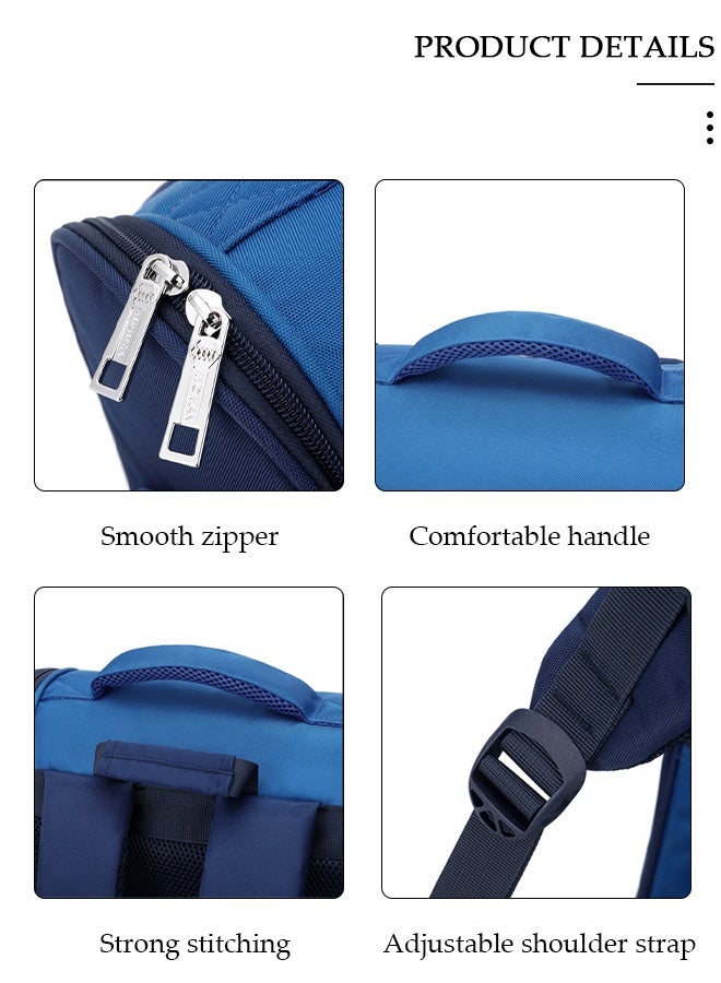 DUNISO حقيبة ظهر مدرسية للأولاد مع مقلمة حقيبة كتب مقاومة للماء مع مقصورات للمراهقين والأطفال الصغار وطلاب المدارس الابتدائية وحقيبة مدرسية للأطفال بسعة كبيرة - Image 2