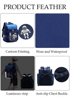 DUNISO Boy's School Backpack with Pencil Case Waterproof Book Bag with Compartments for Teen Boy Kid Students Elementary School Kids' School Bag With Large Capacity  - Image 2