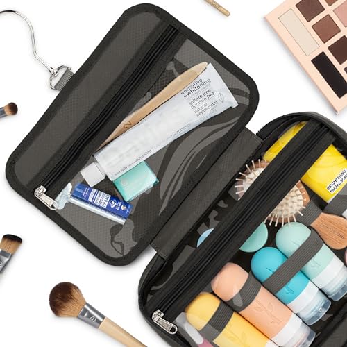 Eco Sun Hanging Travel Toiletry Bag Designed in Hawaii Waterresistant Travel Organizer for Bathroom Accessories Grey - Image 3