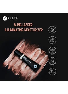 SUGAR Cosmetics Bling Leader Illuminating Moisturizer - 03 Peach Poppin' - Warm peach with a pearl finish Highlighter, Protection Against Pollution  - Image 3
