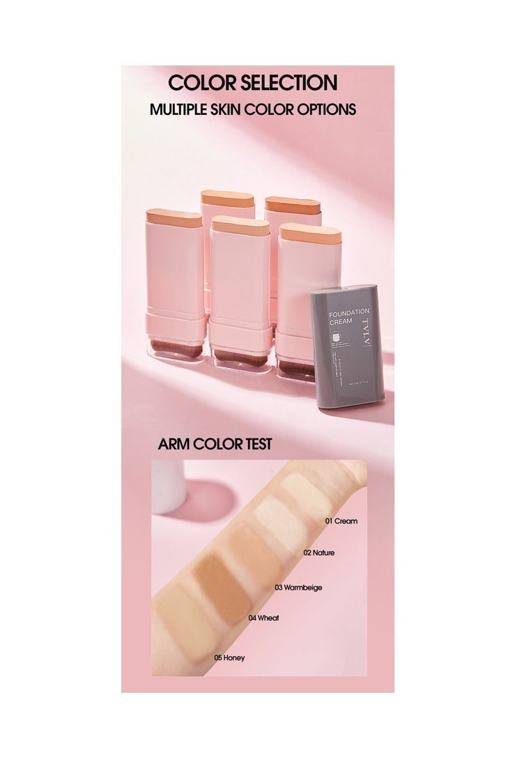 TVLV [Waterproof Concealer] 2-in-1 Concealer & Foundation Stick Waterproof, Sweat-Resistant |  02#NATURE/ - Image 4