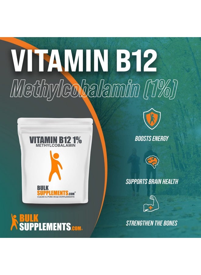 BULKSUPPLEMENTS.COM - Vitamin B12 1% Methylcobalamin Powder Vegan Vitamin B12 Energy Vitamins B12 Vitamins Vegan B12 B12 Supplement (50 Grams 1.8 Oz) - Image 1