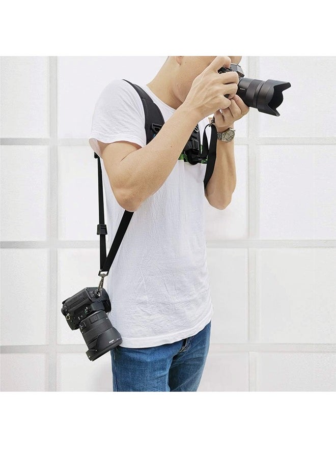 PULUZ - PULUZ Quick Release Double Shoulder Harness Soft Pad Decompression Foam Strap Belt for DSLR Digital Cameras - Image 1
