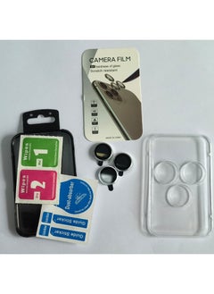 Apple 16 Imitation Original Lens Film For Apple 15 Lens Camera Protection Ring 16promax Boss Lens Film-Color:Black-Size:15promax/15pro☆ Crystal Box Packaging (three Shots)