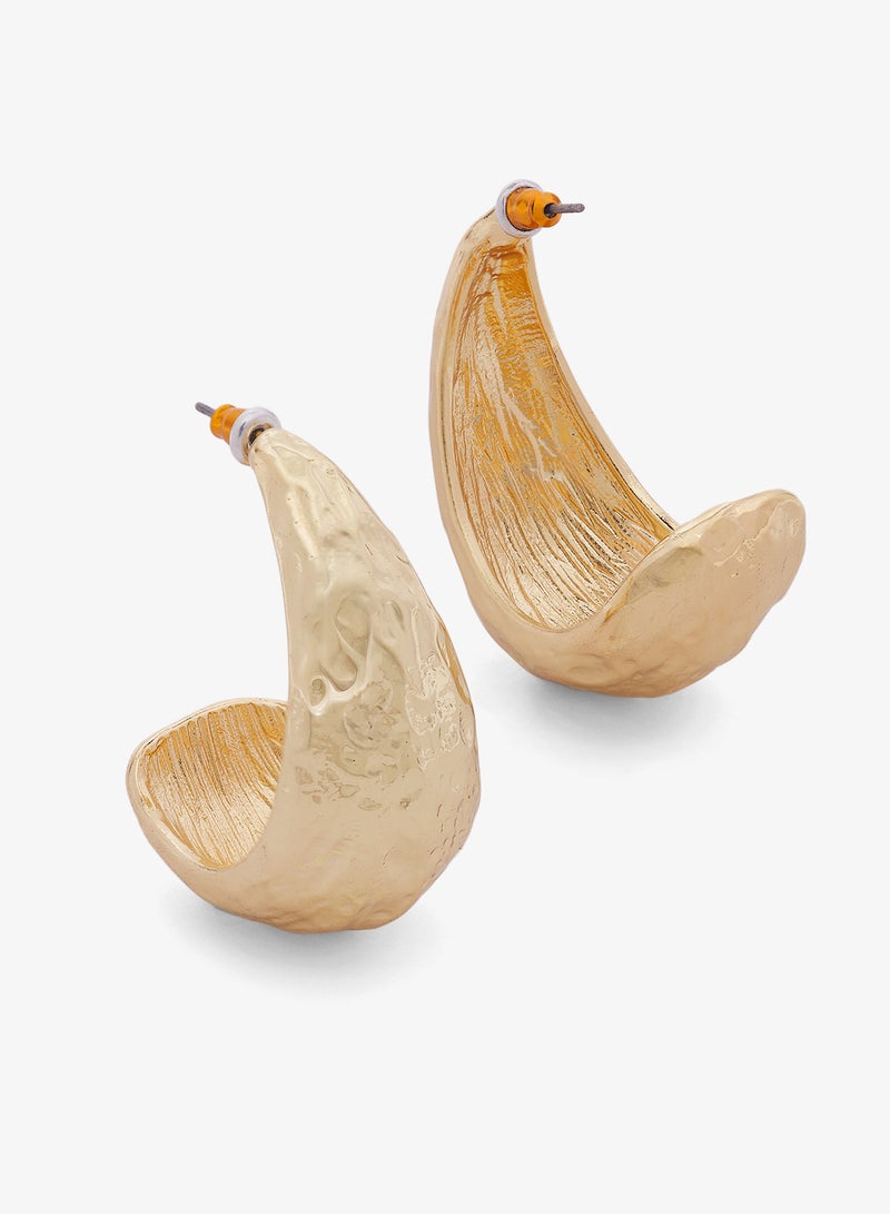 Ginger Chunky Gold Hoop Earrings - Image 2